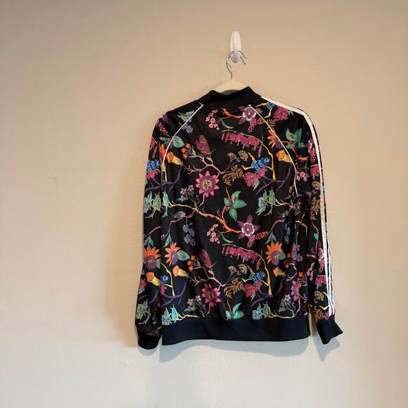 Farm Rio X Adidas Large Poisonous Garden Track Jacket Black Floral - Picture 5 of 5